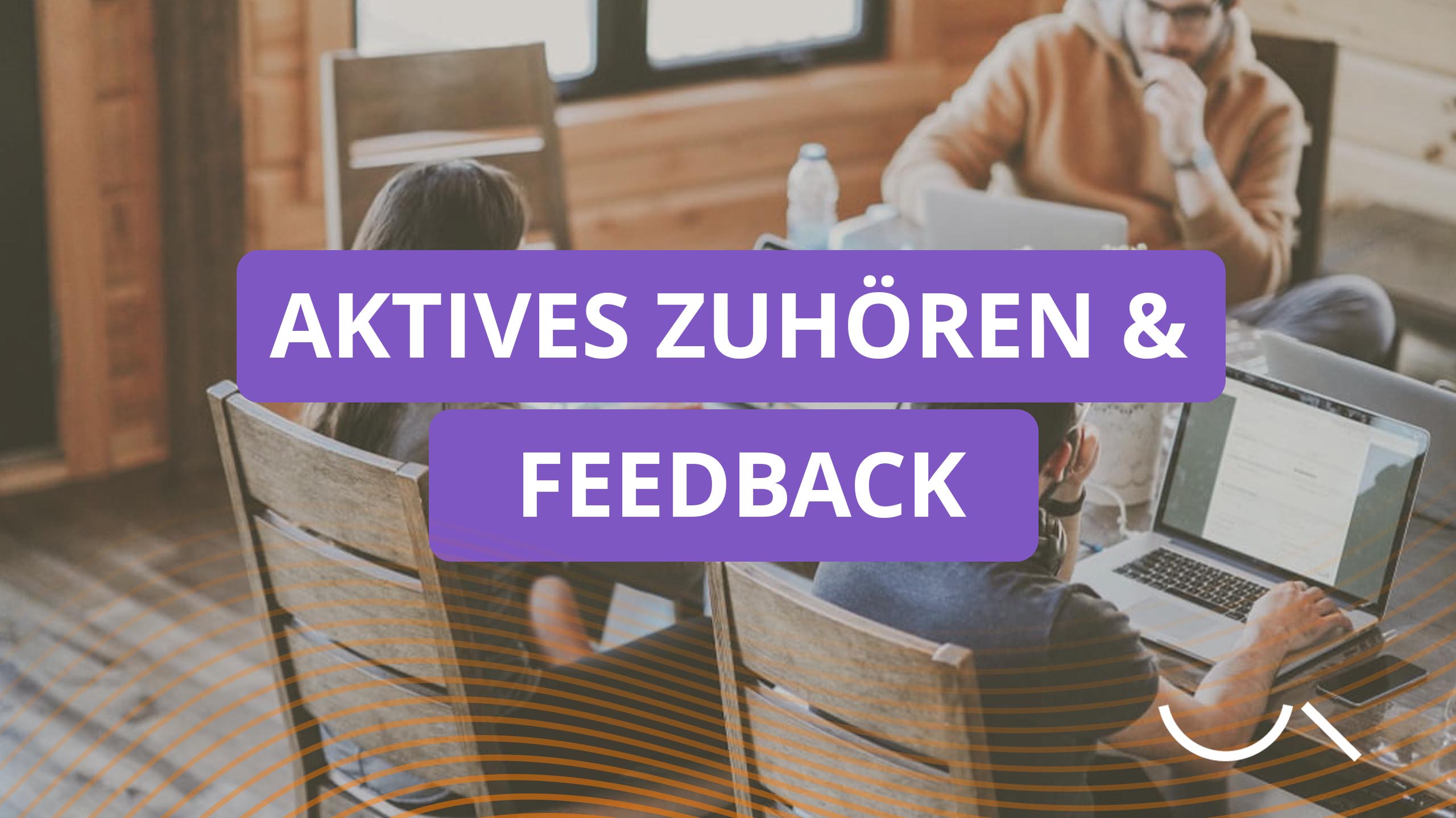 aktives zuhoeren u feedback hintergrundgrafik